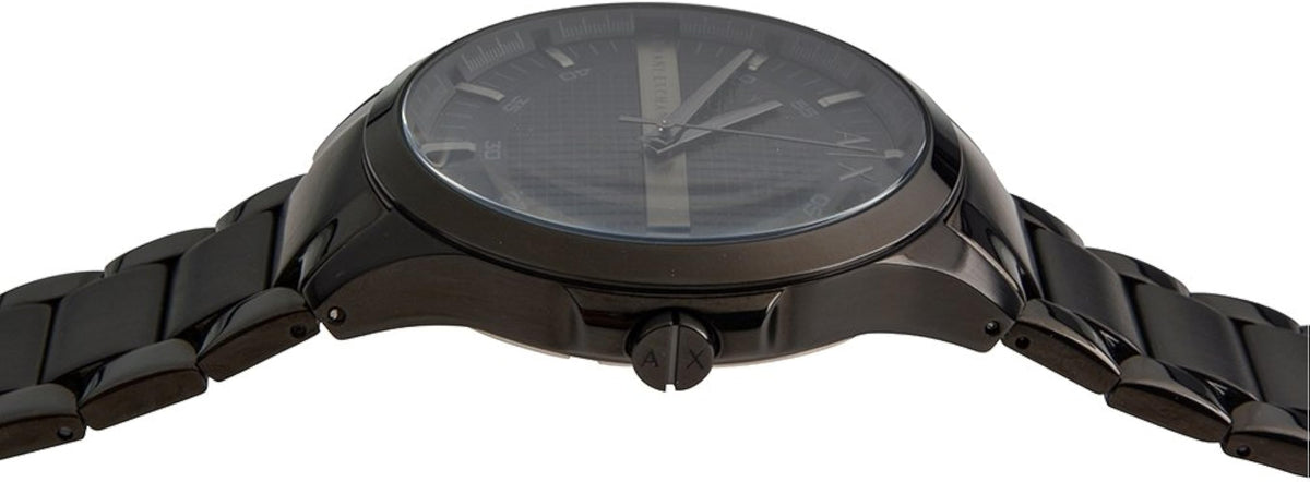  Shop Authentic Armani Exchange Hampton Chronograph Black Dial Black Steel Strap Watch For Men - AX2104 - Luxxuri