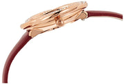  Shop Authentic Swarovski Crystal Flower Red Dial Red Leather Strap Watch for Women - 5552780 - Luxxuri