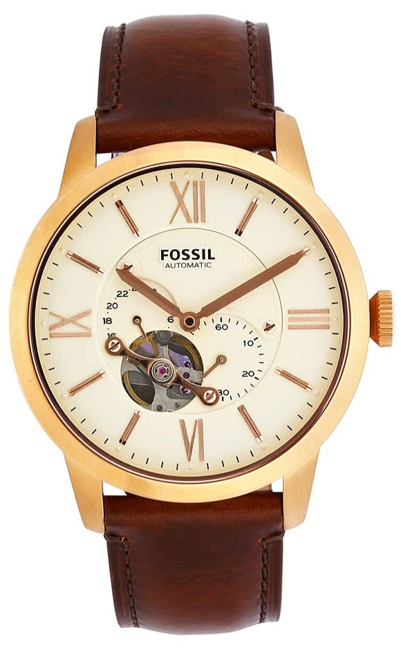  Shop Authentic Fossil Townsman Beige Dial Brown Leather Strap Watch for Men - ME3105 - Luxxuri
