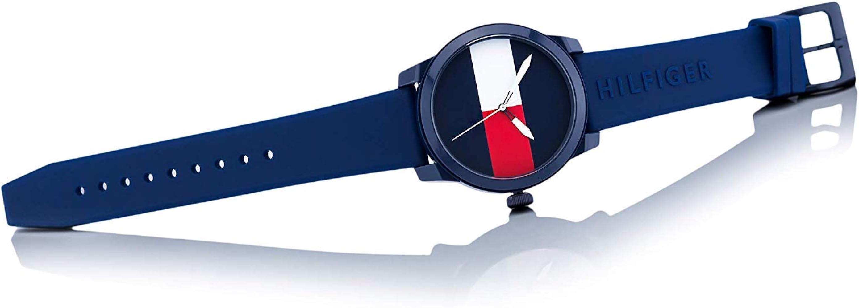  Shop Authentic Tommy Hilfiger Denim Quartz Blue Dial Blue Rubber Strap Watch for Men - 1791322 - Luxxuri