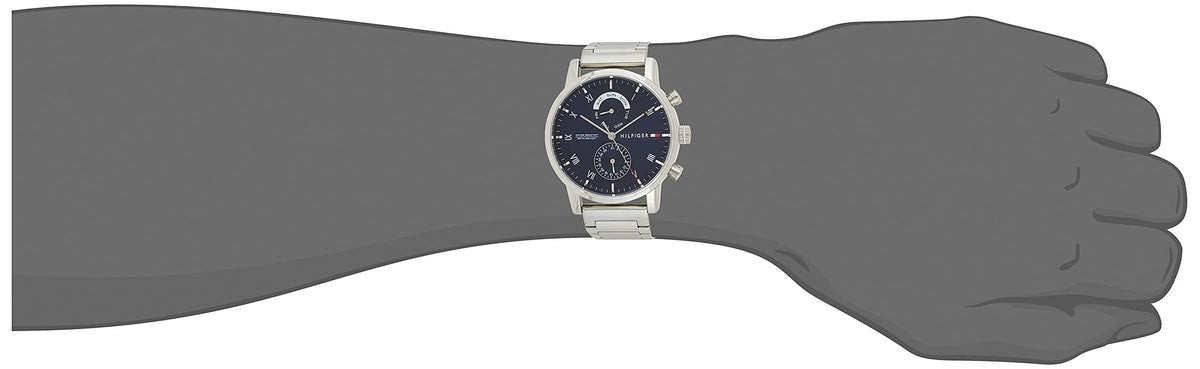  Shop Authentic Tommy Hilfiger Kane Blue Dial Silver Steel Strap Watch for Men - 1710401 - Luxxuri