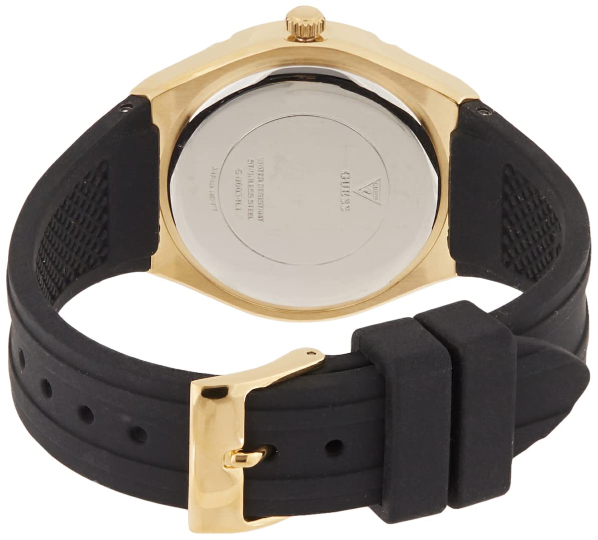  Shop Authentic Guess Cosmo Diamonds Gold Dial Black Rubber Strap Watch for Women - GW0034L1 - Luxxuri