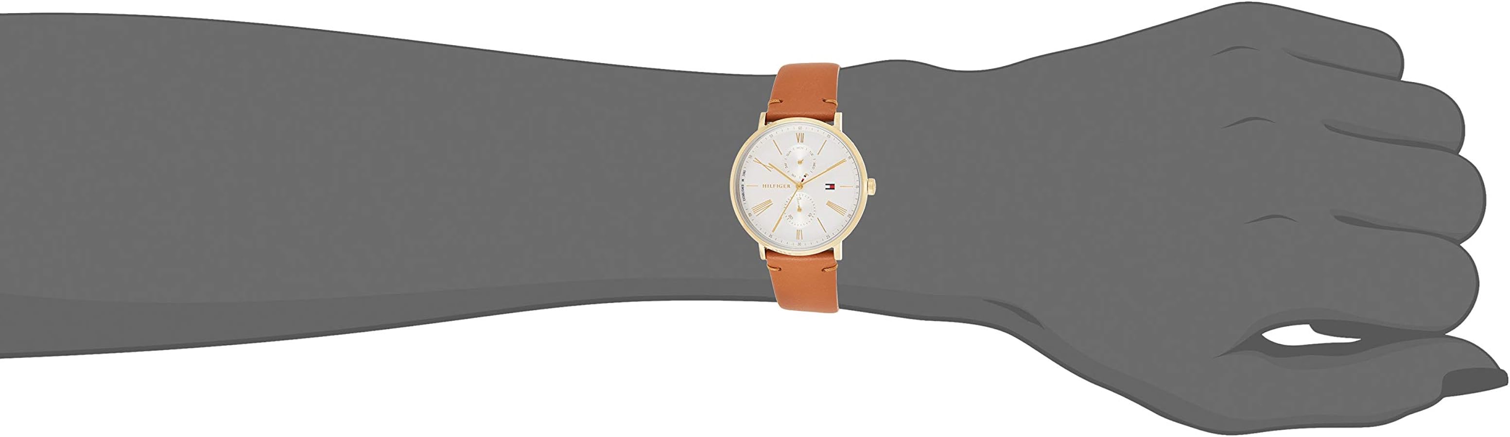  Shop Authentic Tommy Hilfiger Jenna Quartz White Dial Brown Leather Strap Watch for Women - 1782073 - Luxxuri