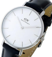  Shop Authentic Daniel Wellington Classic Petite Sheffield White Dial Black Leather Strap Watch For Women - DW00100186 - Luxxuri