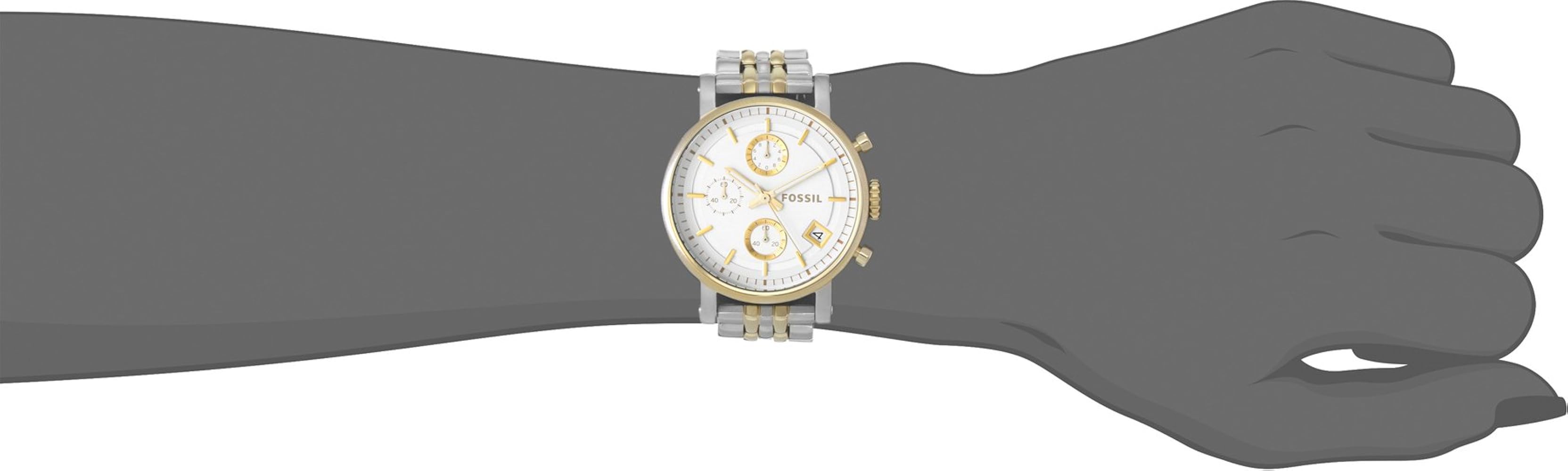 Shop Authentic Fossil Original Boyfriend Analog White Dial Two Tone Steel Strap Watch for Women - ES3746 - Luxxuri