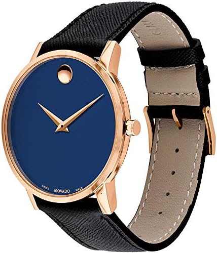  Shop Authentic Movado Museum Sport Blue Dial Black Leather Strap Watch for Men - 0607266 - Luxxuri