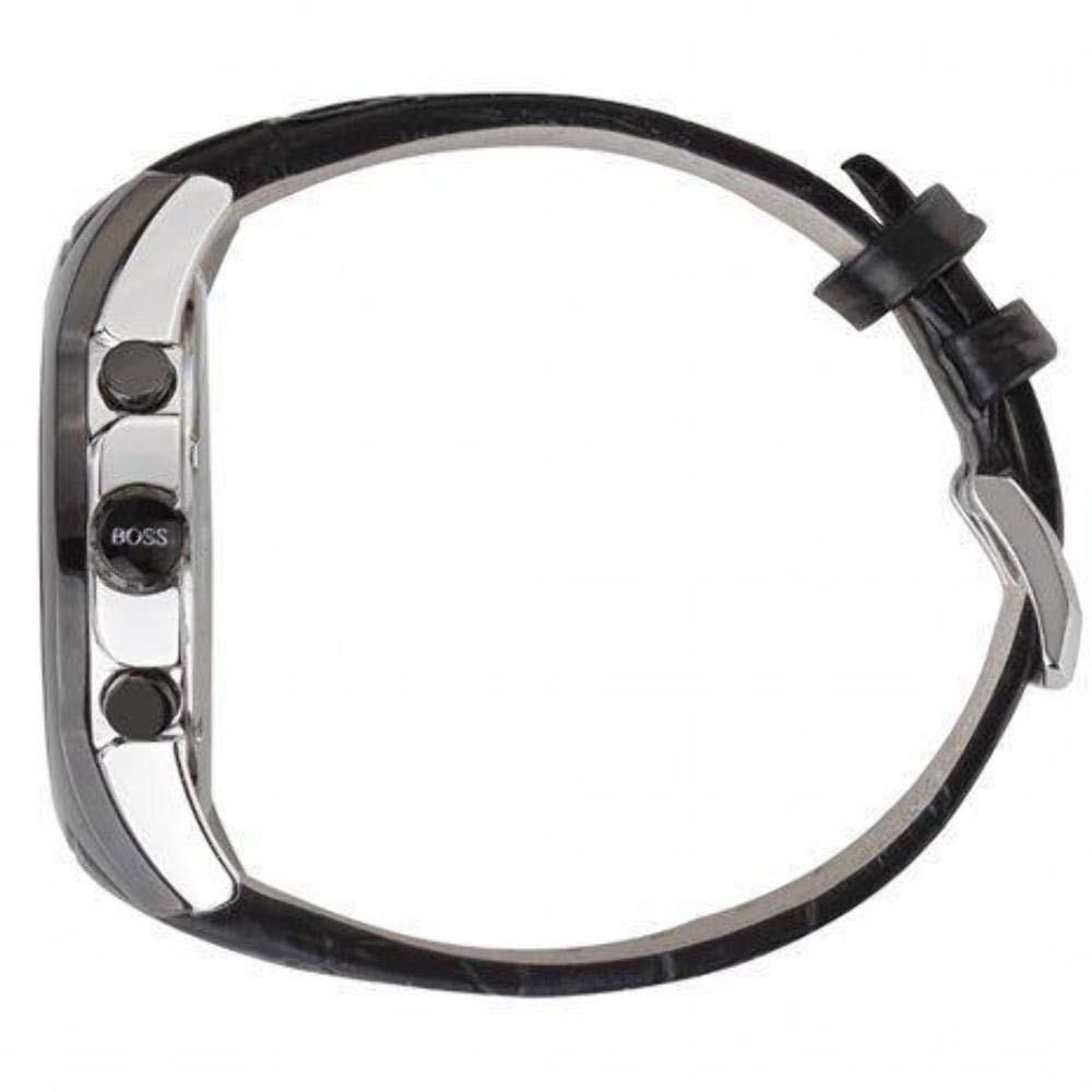  Shop Authentic Hugo Boss Onyx Black Dial Black Leather Strap Watch for Men - 1513367 - Luxxuri