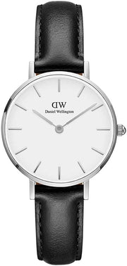  Shop Authentic Daniel Wellington Classic Petite Sheffield White Dial Black Leather Strap Watch For Women - DW00100186 - Luxxuri