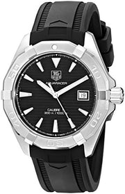  Shop Authentic Tag Heuer Aquaracer Automatic Caliber 5 Black Dial Black Rubber Strap Watch for Men - WAY2110.FT8021 - Luxxuri
