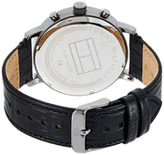  Shop Authentic Tommy Hilfiger Evan Black Dial Black Leather Strap Watch for Men - 1710395 - Luxxuri