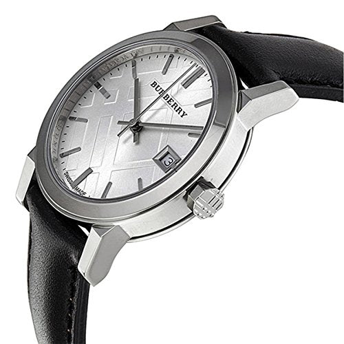  Shop Authentic Burberry The City Silver Dial Black Leather Strap Watch for Women - BU9106 - Luxxuri