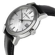  Shop Authentic Burberry The City Silver Dial Black Leather Strap Watch for Women - BU9106 - Luxxuri