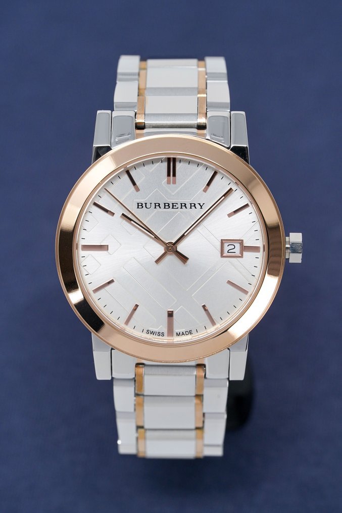  Shop Authentic Burberry The City White Dial Two Tone Steel Strap Watch for Women - BU9006 - Luxxuri