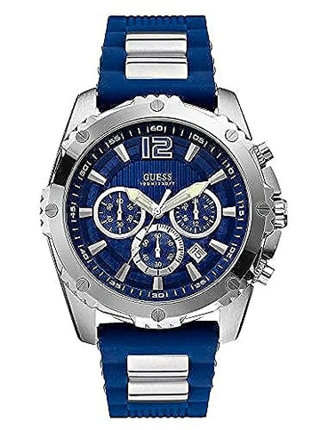  Shop Authentic Guess Sport Multifunction Blue Dial Blue Rubber Strap Watch For Men - W0167G3 - Luxxuri