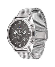  Shop Authentic Tommy Hilfiger Evan Grey Dial Silver Mesh Bracelet Watch for Men - 1710396 - Luxxuri
