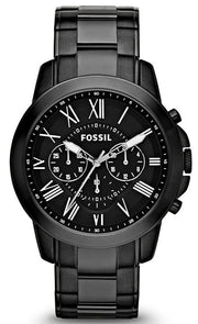  Shop Authentic Fossil Grant Chronograph Black Dial Black Steel Strap Watch for Men - FS4832 - Luxxuri