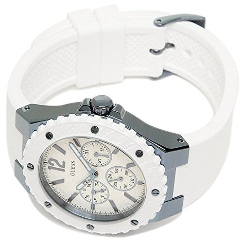  Shop Authentic Guess Overdrive Chronograph White Dial White Rubber Strap Watch for Women - W0149L6 - Luxxuri