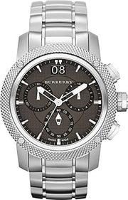  Shop Authentic Burberry Utilitarian Chronograph Black Dial Silver Steel Strap Watch For Men - BU9800 - Luxxuri