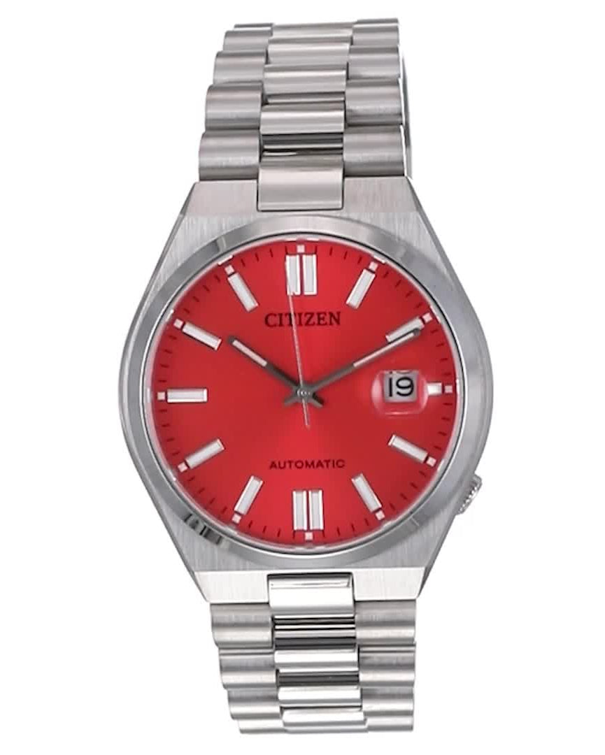  Shop Authentic Citizen x Pantone Automatic Blazing Red Dial Silver Steel Strap Watch For Men - NJ0158-89W - Luxxuri