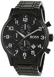  Shop Authentic Hugo Boss Chronograph Black Dial Black Steel Strap Watch for Men - 1513180 - Luxxuri
