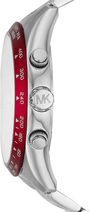  Shop Authentic Michael Kors Layton Chronograph Red Dial Silver Steel Strap Watch For Men - MK8822 - Luxxuri