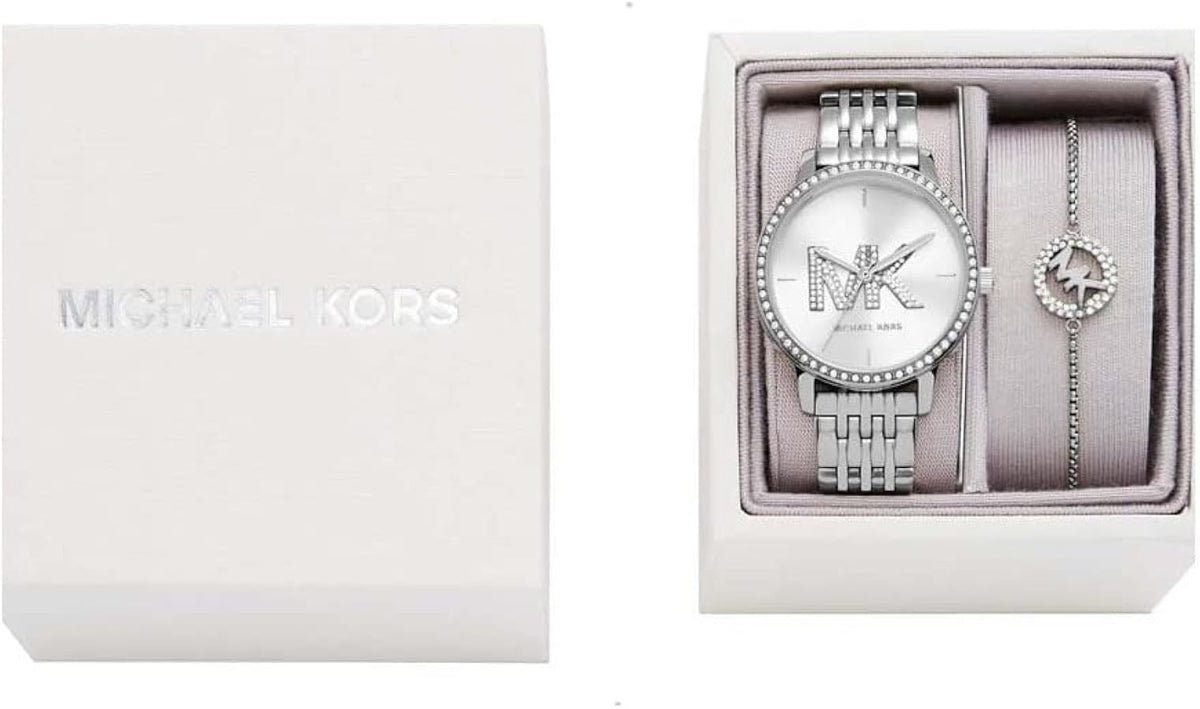  Shop Authentic Michael Kors Melissa Quartz Silver Dial Silver Steel Strap Watch for Women - MK4370 - Luxxuri