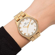  Shop Authentic Marc Jacobs Henry Diamonds White Dial Gold Steel Strap Watch for Women - MBM3045 - Luxxuri