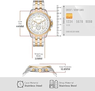 Shop Authentic Michael Kors Pilot Multifunction Chronograph White Dial Two Tone Steel Strap Watch for Men - MK9126 - Luxxuri