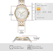  Shop Authentic Michael Kors Pilot Multifunction Chronograph White Dial Two Tone Steel Strap Watch for Men - MK9126 - Luxxuri