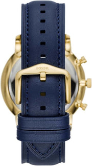  Shop Authentic Fossil Neutra Chronograph Blue Dial Blue Leather Strap Watch for Men - FS5790 - Luxxuri