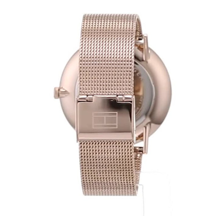  Shop Authentic Tommy Hilfiger Jenna Quartz Rose Gold Dial Rose Gold Mesh Bracelet Watch For Women - 1781944 - Luxxuri