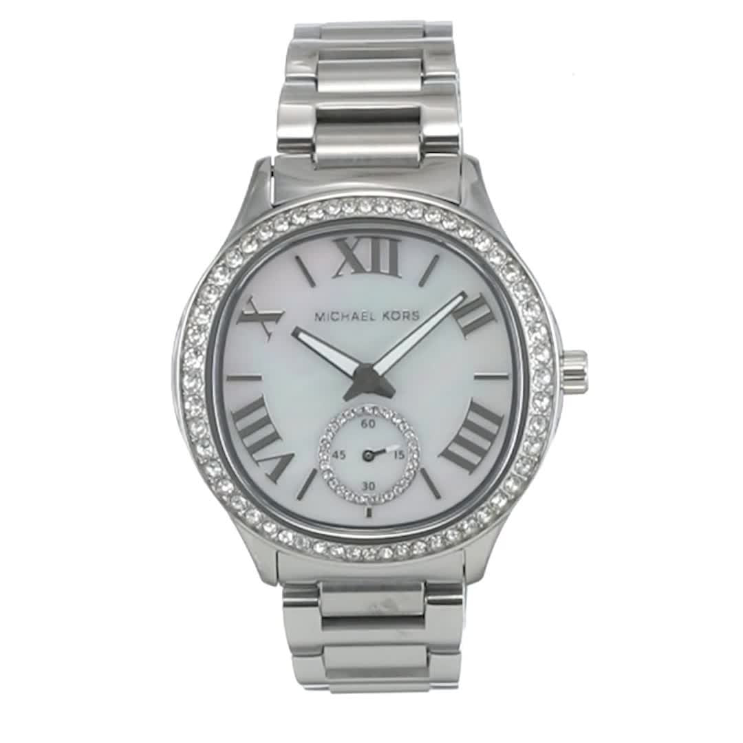  Shop Authentic Michael Kors Sage Three-Hand White Dial Silver Steel Strap Watch for Women - MK4807 - Luxxuri