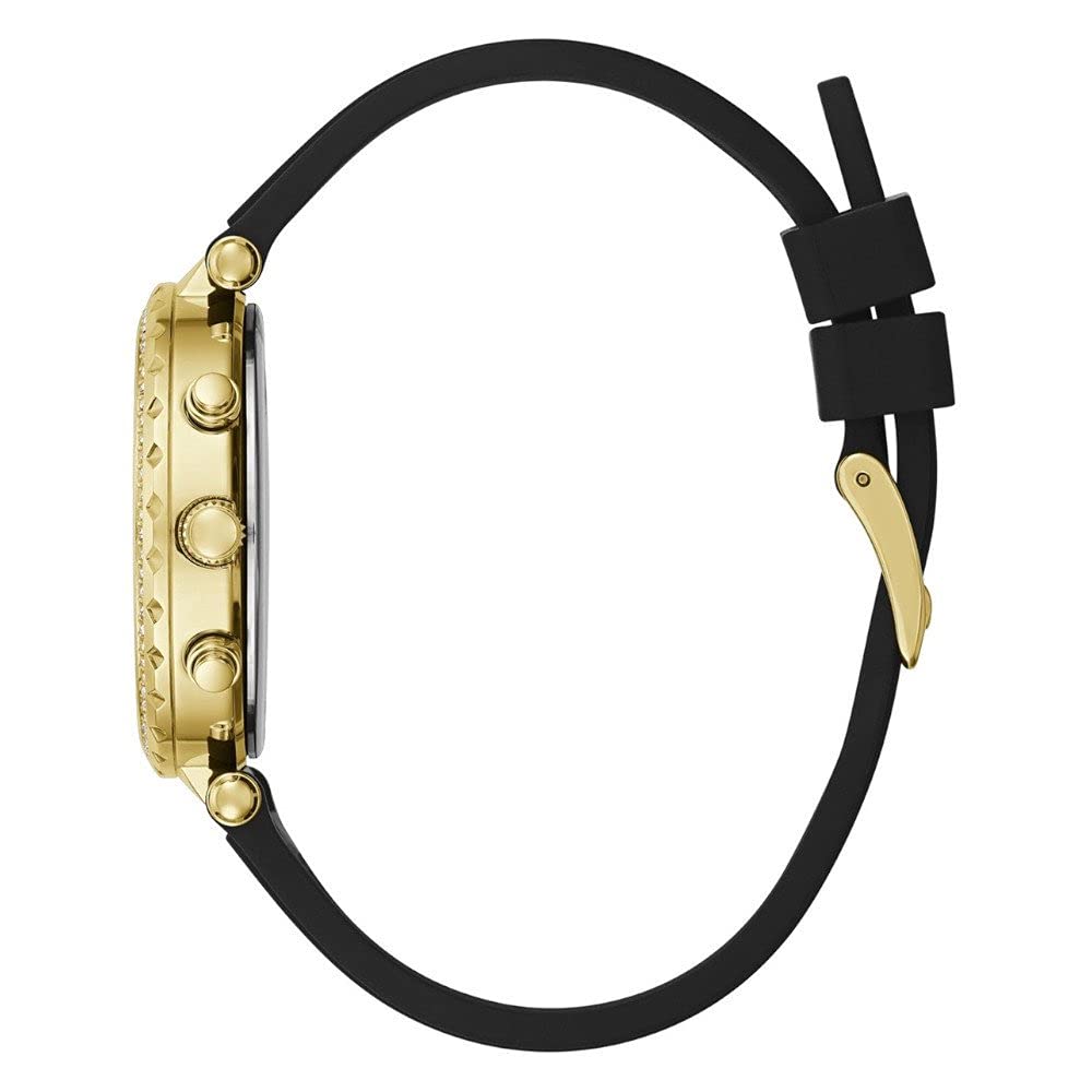  Shop Authentic Guess Solstice Green Dial Black Rubber Strap Watch for Women - GW0113L1 - Luxxuri