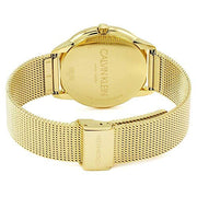  Shop Authentic Calvin Klein Minimal White Dial Gold Mesh Bracelet Watch for Men - K3M21526 - Luxxuri