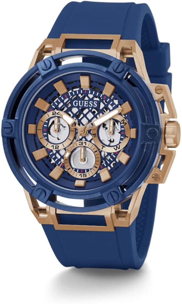  Shop Authentic Guess Matrix Multifunction Blue Dial Blue Rubber Strap Watch for Men - GW0423G4 - Luxxuri