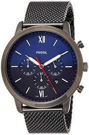  Shop Authentic Fossil Neutra Chronograph Blue Dial Silver Mesh Bracelet Watch for Men - FS5383 - Luxxuri
