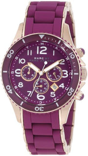  Shop Authentic Marc Jacobs Rock Chronograph Purple Dial Purple Silicone Strap Watch for Women - MBM2576 - Luxxuri
