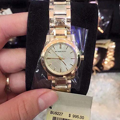  Shop Authentic Burberry The City Gold Dial Gold Steel Strap Watch for Women - BU9227 - Luxxuri