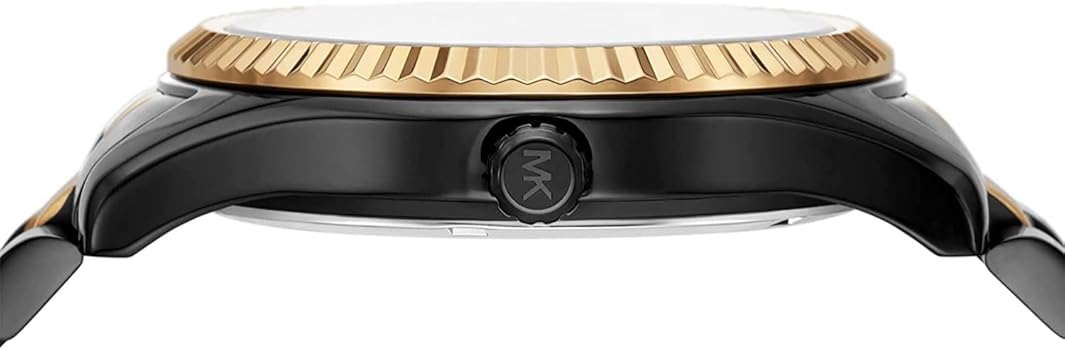  Shop Authentic Michael Kors Lexington Quartz Black Dial Two Tone Steel Strap Watch For Men - MK8948 - Luxxuri