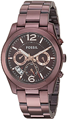  Shop Authentic Fossil Perfect Boyfriend Multifunction Maroon Dial Maroon Steel Strap Watch for Women - ES4110 - Luxxuri