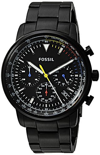  Shop Authentic Fossil Goodwin Chronograph Black Dial Black Steel Strap Watch for Men - FS5413 - Luxxuri