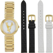  Shop Authentic Versace Mini Virtus Quartz White Dial Gold Steel Strap Watch For Men - VET300221 - Luxxuri