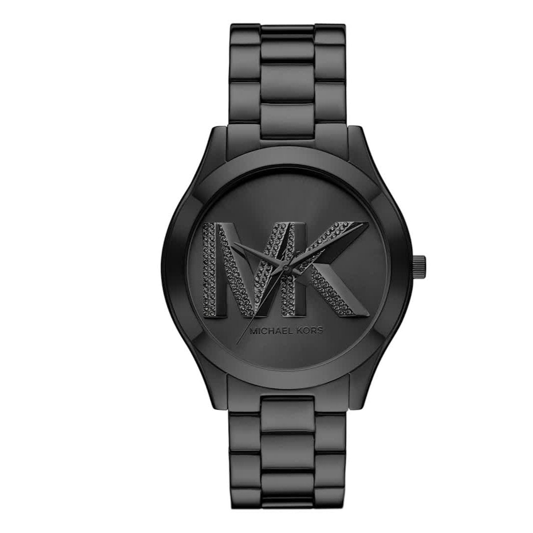  Shop Authentic Michael Kors Slim Runway Analog Black Dial Black Steel Strap Watch For Women - MK4734 - Luxxuri