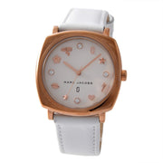  Shop Authentic Marc Jacobs Mandy White Dial White Leather Strap Watch for Women - MJ8678 - Luxxuri
