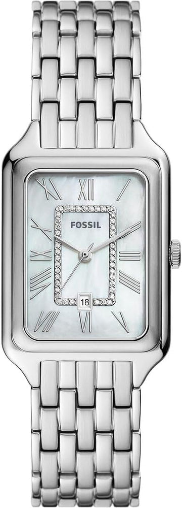  Shop Authentic Fossil Raquel Three Hand Date Mother of Pearl Dial Silver Steel Strap Watch for Women - ES5306 - Luxxuri