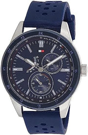  Shop Authentic Tommy Hilfiger Austin Quartz Blue Dial Blue Rubber Strap Watch for Men - 1791635 - Luxxuri