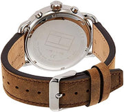  Shop Authentic Tommy Hilfiger Briggs Chronograph Blue Dial Brown Leather Strap Watch for Men - 1791424 - Luxxuri