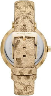  Shop Authentic Michael Kors Addyson Quartz Gold Dial Gold Leather Strap Watch for Women - MK2952 - Luxxuri