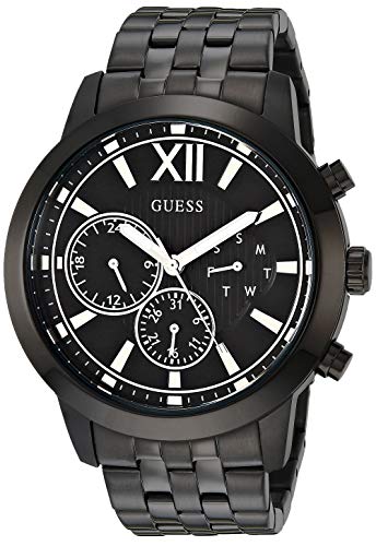  Shop Authentic Guess Horizon Chronograph Black Dial Black Steel Strap Watch For Men - W0379G2 - Luxxuri