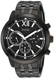  Shop Authentic Guess Horizon Chronograph Black Dial Black Steel Strap Watch For Men - W0379G2 - Luxxuri